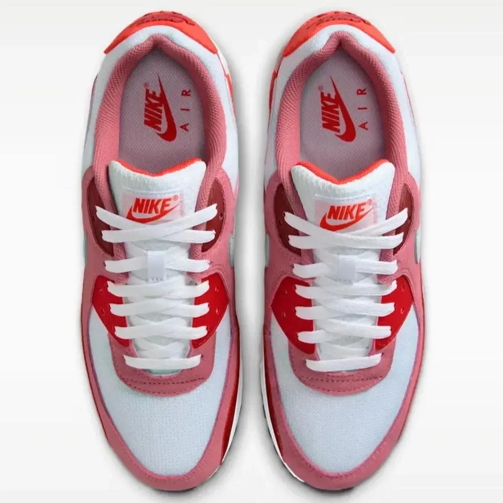 Nike Air Max 90 DM0029-600 Sneakers Mens 8.5 Peony White Lifestyle Shoes LIQ1174 - Picture 9 of 12